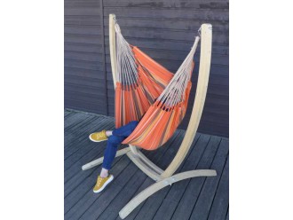 Chaise hamac avec support orange