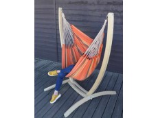 Chaise hamac avec support orange