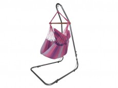 Chaise hamac 3 roses avec support 