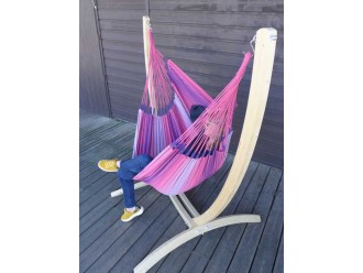 Hamac chaise avec support fuschia