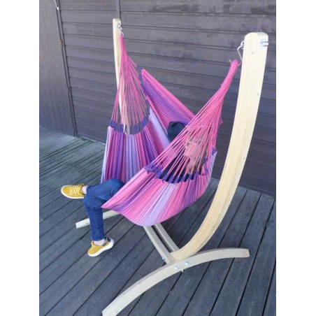 Hamac chaise avec support fuschia