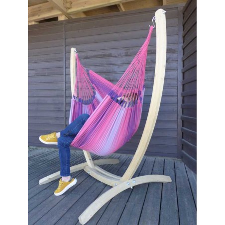 Hamac chaise avec support rose