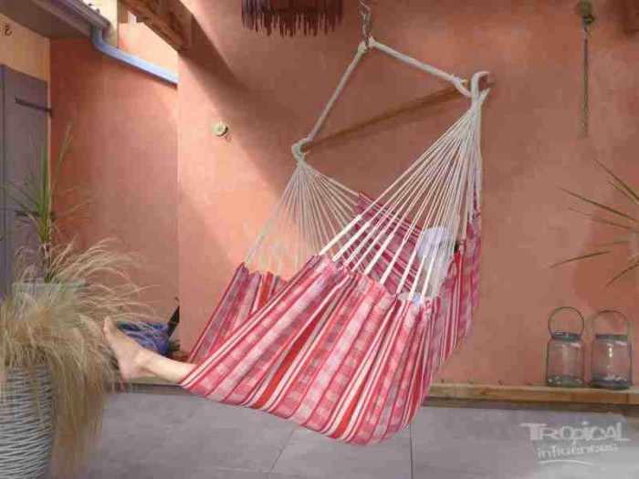 Chaise hamac CARIBENA poligono rouge Chaise hamac CARIBENA poligono rouge