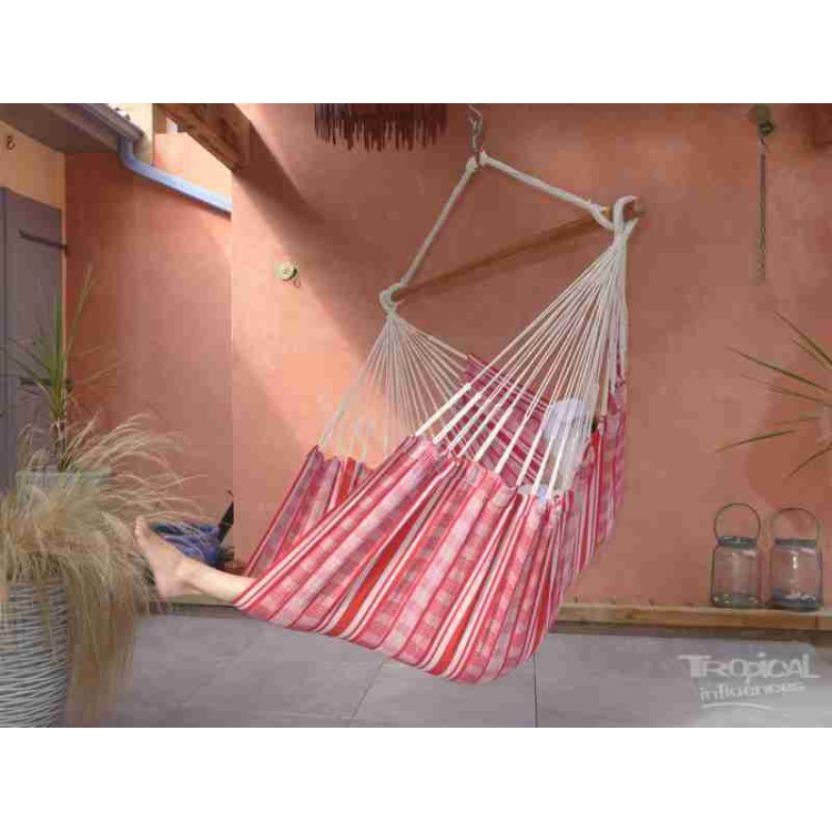 Chaise hamac CARIBENA poligono rouge