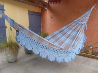 Hamac Perlé bleu ciel