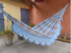 Hamac Perlé bleu ciel