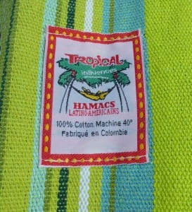 Etiquette Tropical Hamac