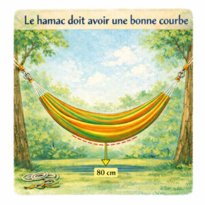 Le hamac doit avoir une bonne courbe