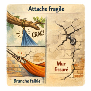 Accrocher votre hamac sur des supports fragiles