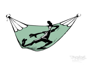 Dessin sur la hamac dans le sens de la diagonale