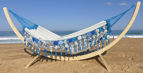 Support Maya Relax en Epicéa + hamac brésilien luxe