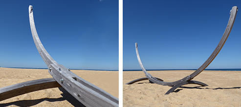 Support Maya Relax XL après 5 ans d’exposition au soleil et la pluie, été comme hiver, sans aucun traitement. Le bois devient gris et brillant au soleil.Avec l’application d’une lasure transparente, le bois conservera sa teinte d’origine.