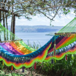 hamac a barre multicolore vert
